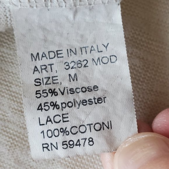 Elena Baldi Italian Beige Open Cardigan Size Medium - Picture 11 of 16